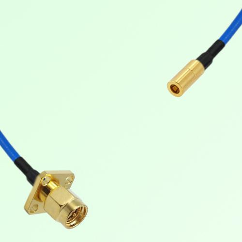 Semi-Flexible Jumper SSMB Female to SMA Male 4 Hole Flange Mount 12.7x12.7mm Semi-Flexible Jumper SSMB Female to SMA Male 4 Hole Flange Mount 12.7x12.7mm
