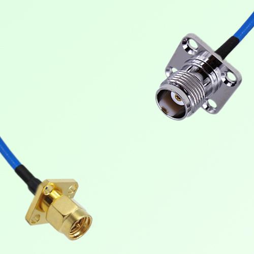Semi-Flexible Jumper TNC Female 4 Hole 17.5mm to SMA Male 4 Hole 12.7x12.7mm Semi-Flexible Jumper TNC Female 4 Hole 17.5mm to SMA Male 4 Hole 12.7x12.7mm