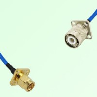 Semi-Flexible Jumper TNC Male 4 Hole 17.5x17.5mm to SMA Male 4 Hole 12.7x12.7mm
