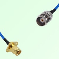 Semi-Flexible Jumper TNC Female to SMA Male 4 Hole Flange Mount 12.7x12.7mm Semi-Flexible Jumper TNC Female to SMA Male 4 Hole Flange Mount 12.7x12.7mm