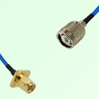 Semi-Flexible Jumper TNC Male to SMA Male 4 Hole Flange Mount 12.7x12.7mm Semi-Flexible Jumper TNC Male to SMA Male 4 Hole Flange Mount 12.7x12.7mm