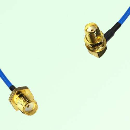 Semi-Flexible Jumper SMA Bulkhead Female Right Angle to SMA Female Semi-Flexible Jumper SMA Bulkhead Female Right Angle to SMA Female