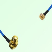 Semi-Flexible Jumper SMP Female Right Angle to SMA Bulkhead Female Right Angle Semi-Flexible Jumper SMP Female Right Angle to SMA Bulkhead Female Right Angle