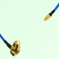 Semi-Flexible Jumper SMP Female to SMA Bulkhead Female Right Angle Semi-Flexible Jumper SMP Female to SMA Bulkhead Female Right Angle