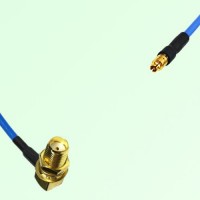 Semi-Flexible Jumper SMPM / SSMP Female to SMA Bulkhead Female Right Angle Semi-Flexible Jumper SMPM / SSMP Female to SMA Bulkhead Female Right Angle