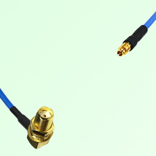 Semi-Flexible Jumper SMPM / SSMP Female to SMA Bulkhead Female Right Angle Semi-Flexible Jumper SMPM / SSMP Female to SMA Bulkhead Female Right Angle