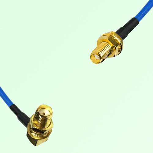 Semi-Flexible Jumper SSMA Bulkhead Female to SMA Bulkhead Female Right Angle Semi-Flexible Jumper SSMA Bulkhead Female to SMA Bulkhead Female Right Angle