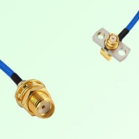 Semi-Flexible Jumper SMP Female Right Angle 2 Hole to SMA Bulkhead Female Semi-Flexible Jumper SMP Female Right Angle 2 Hole to SMA Bulkhead Female