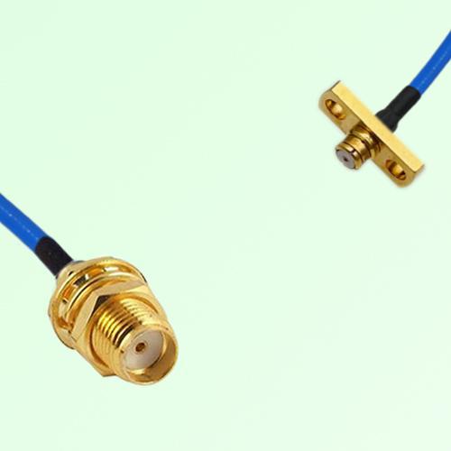 Semi-Flexible Jumper SMP Female 2 Hole Flange Mount to SMA Bulkhead Female Semi-Flexible Jumper SMP Female 2 Hole Flange Mount to SMA Bulkhead Female