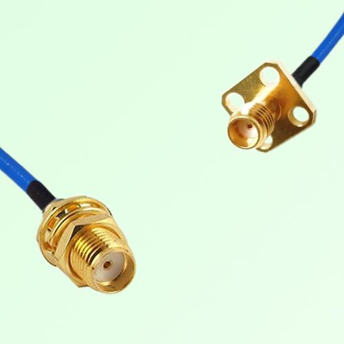 Semi-Flexible Jumper SSMA Female 4 Hole 12.7x12.7mm to SMA Bulkhead Female Semi-Flexible Jumper SSMA Female 4 Hole 12.7x12.7mm to SMA Bulkhead Female
