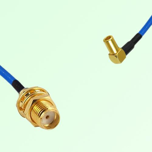 Semi-Flexible Jumper SSMB Female Right Angle to SMA Bulkhead Female