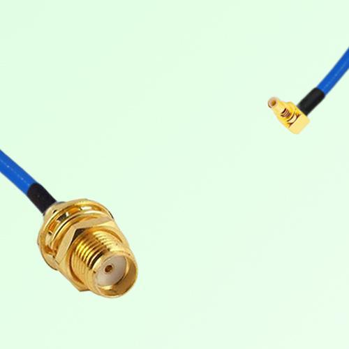 Semi-Flexible Jumper SSMC Male Right Angle to SMA Bulkhead Female Semi-Flexible Jumper SSMC Male Right Angle to SMA Bulkhead Female