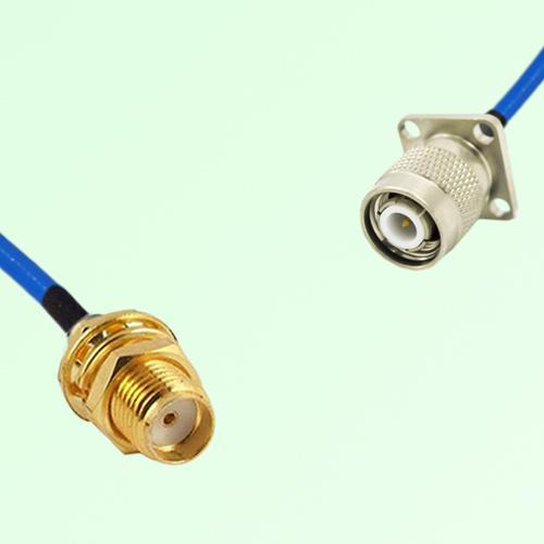 Semi-Flexible Jumper TNC Male 4 Hole 17.5x17.5mm to SMA Bulkhead Female