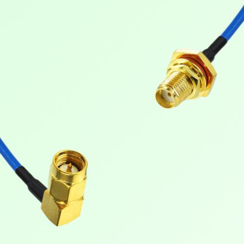 Semi-Flexible Jumper SMA Bulkhead Female with O-Ring to SMA Male Right Angle Semi-Flexible Jumper SMA Bulkhead Female with O-Ring to SMA Male Right Angle