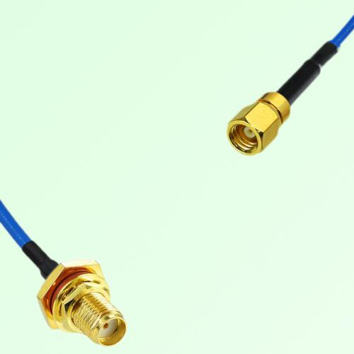 Semi-Flexible Jumper SMC Female to SMA Bulkhead Female with O-Ring