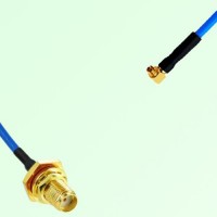 Semi-Flexible SMPM / SSMP Female Right Angle to SMA Bulkhead Female with O-Ring Semi-Flexible SMPM / SSMP Female Right Angle to SMA Bulkhead Female with O-Ring