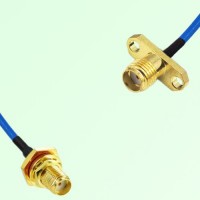 Semi-Flexible Jumper SSMA Female 2 Hole to SMA Bulkhead Female with O-Ring