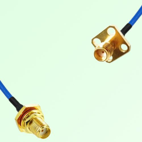 Semi-Flexible SSMA Female 4 Hole 12.7mm to SMA Bulkhead Female with O-Ring Semi-Flexible SSMA Female 4 Hole 12.7mm to SMA Bulkhead Female with O-Ring