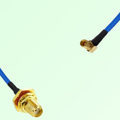 Semi-Flexible Jumper SSMC Female Right Angle to SMA Bulkhead Female with O-Ring Semi-Flexible Jumper SSMC Female Right Angle to SMA Bulkhead Female with O-Ring