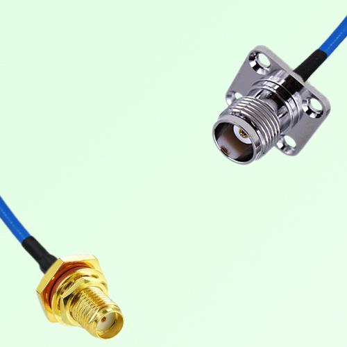 Semi-Flexible Jumper TNC Female 4 Hole 17.5mm to SMA Bulkhead Female with O-Ring Semi-Flexible Jumper TNC Female 4 Hole 17.5mm to SMA Bulkhead Female with O-Ring