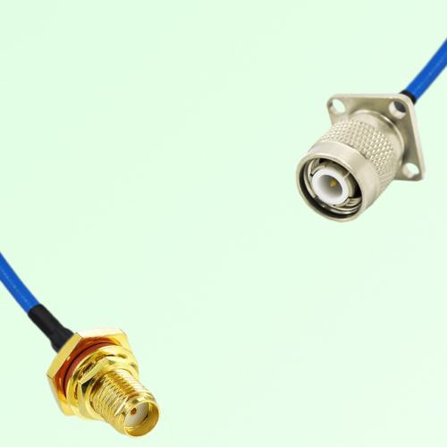 Semi-Flexible Jumper TNC Male 4 Hole 17.5mm to SMA Bulkhead Female with O-Ring Semi-Flexible Jumper TNC Male 4 Hole 17.5mm to SMA Bulkhead Female with O-Ring