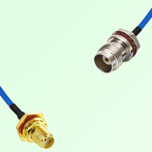 Semi-Flexible TNC Front Mount Bulkhead Female - SMA O-Ring Bulkhead Female
