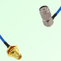 Semi-Flexible Jumper TNC Male Right Angle to SMA Bulkhead Female with O-Ring Semi-Flexible Jumper TNC Male Right Angle to SMA Bulkhead Female with O-Ring