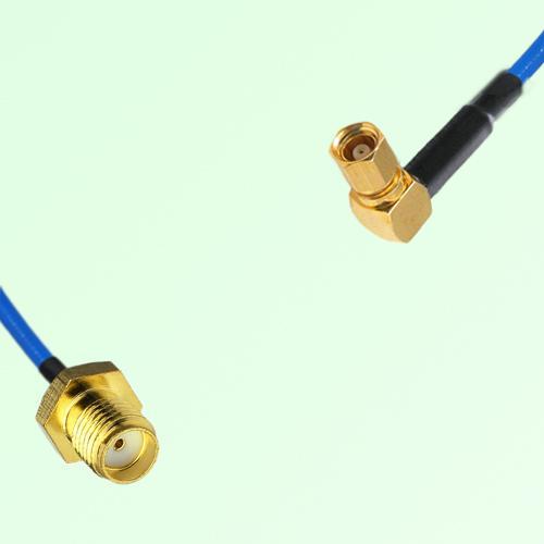 Semi-Flexible Jumper SMC Female Right Angle to SMA Female