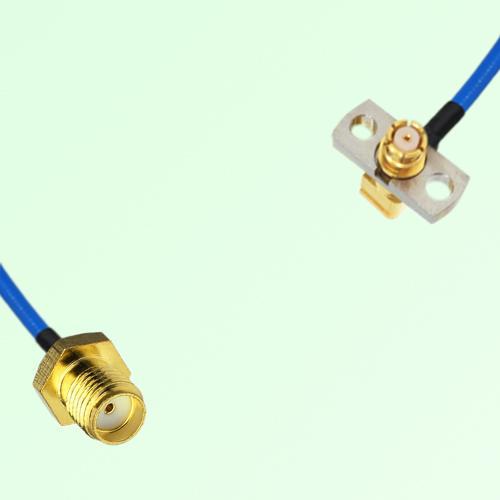 Semi-Flexible Jumper SMP Female Right Angle 2 Hole Flange Mount to SMA Female Semi-Flexible Jumper SMP Female Right Angle 2 Hole Flange Mount to SMA Female