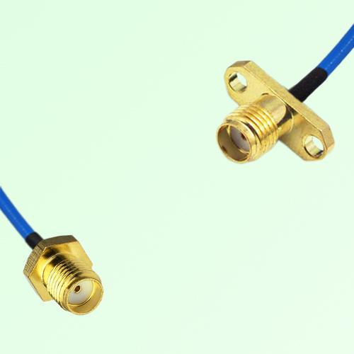Semi-Flexible Jumper SSMA Female 2 Hole Flange Mount to SMA Female