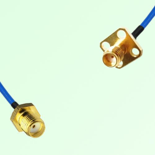 Semi-Flexible Jumper SSMA Female 4 Hole Flange Mount 12.7x12.7mm to SMA Female Semi-Flexible Jumper SSMA Female 4 Hole Flange Mount 12.7x12.7mm to SMA Female