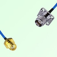 Semi-Flexible Jumper TNC Female 4 Hole Flange Mount 17.5x17.5mm to SMA Female Semi-Flexible Jumper TNC Female 4 Hole Flange Mount 17.5x17.5mm to SMA Female