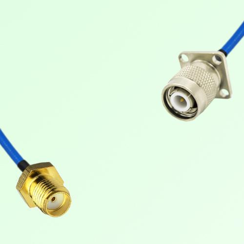 Semi-Flexible Jumper TNC Male 4 Hole Flange Mount 17.5x17.5mm to SMA Female Semi-Flexible Jumper TNC Male 4 Hole Flange Mount 17.5x17.5mm to SMA Female