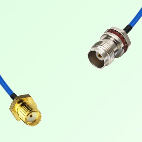 Semi-Flexible Jumper TNC Front Mount Bulkhead Female with O-Ring to SMA Female Semi-Flexible Jumper TNC Front Mount Bulkhead Female with O-Ring to SMA Female