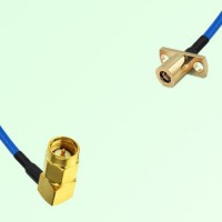 Semi-Flexible Jumper SMB Female 2 Hole Flange Mount to SMA Male Right Angle Semi-Flexible Jumper SMB Female 2 Hole Flange Mount to SMA Male Right Angle