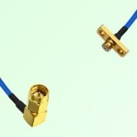 Semi-Flexible Jumper SMP Female 2 Hole Flange Mount to SMA Male Right Angle Semi-Flexible Jumper SMP Female 2 Hole Flange Mount to SMA Male Right Angle