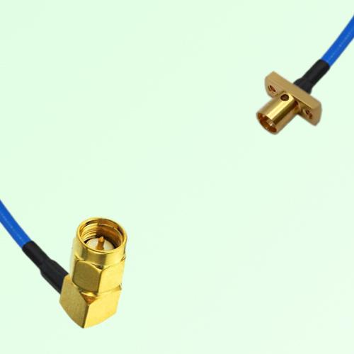 Semi-Flexible Jumper SMP Male 2 Hole Flange Mount to SMA Male Right Angle Semi-Flexible Jumper SMP Male 2 Hole Flange Mount to SMA Male Right Angle