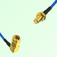 Semi-Flexible Jumper SSMA Bulkhead Female to SMA Male Right Angle