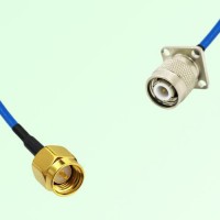 Semi-Flexible Jumper TNC Male 4 Hole Flange Mount 17.5x17.5mm to SMA Male Semi-Flexible Jumper TNC Male 4 Hole Flange Mount 17.5x17.5mm to SMA Male