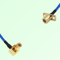 Semi-Flexible Jumper SMB Female 2 Hole Flange Mount to SMB Male Right Angle Semi-Flexible Jumper SMB Female 2 Hole Flange Mount to SMB Male Right Angle