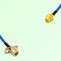 Semi-Flexible Jumper SMP Bulkhead Male to SMB Female 2 Hole Flange Mount Semi-Flexible Jumper SMP Bulkhead Male to SMB Female 2 Hole Flange Mount