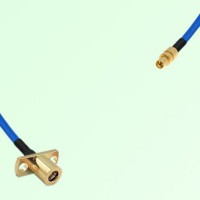 Semi-Flexible Jumper SMPM / SSMP Male to SMB Female 2 Hole Flange Mount Semi-Flexible Jumper SMPM / SSMP Male to SMB Female 2 Hole Flange Mount