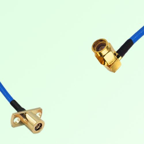 Semi-Flexible Jumper SSMA Male Right Angle to SMB Female 2 Hole Flange Mount Semi-Flexible Jumper SSMA Male Right Angle to SMB Female 2 Hole Flange Mount