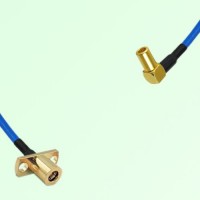 Semi-Flexible Jumper SSMB Female Right Angle to SMB Female 2 Hole Flange Mount