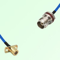 Semi-Flexible TNC Front Mount Bulkhead Female with O-Ring to SMB Female 2 Hole Semi-Flexible TNC Front Mount Bulkhead Female with O-Ring to SMB Female 2 Hole