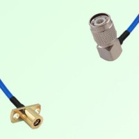 Semi-Flexible Jumper TNC Male Right Angle to SMB Female 2 Hole Flange Mount Semi-Flexible Jumper TNC Male Right Angle to SMB Female 2 Hole Flange Mount