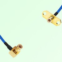 Semi-Flexible Jumper SMB Male 2 Hole Flange Mount to SMB Male Right Angle