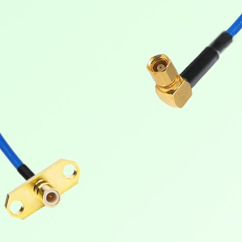 Semi-Flexible Jumper SMC Female Right Angle to SMB Male 2 Hole Flange Mount Semi-Flexible Jumper SMC Female Right Angle to SMB Male 2 Hole Flange Mount