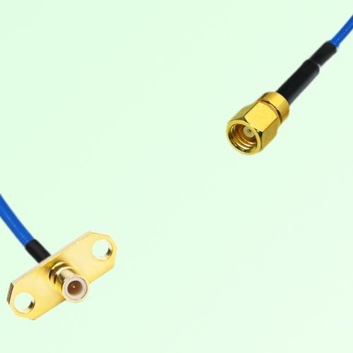 Semi-Flexible Jumper SMC Female to SMB Male 2 Hole Flange Mount
