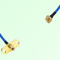 Semi-Flexible Jumper SMP Female Right Angle to SMB Male 2 Hole Flange Mount Semi-Flexible Jumper SMP Female Right Angle to SMB Male 2 Hole Flange Mount